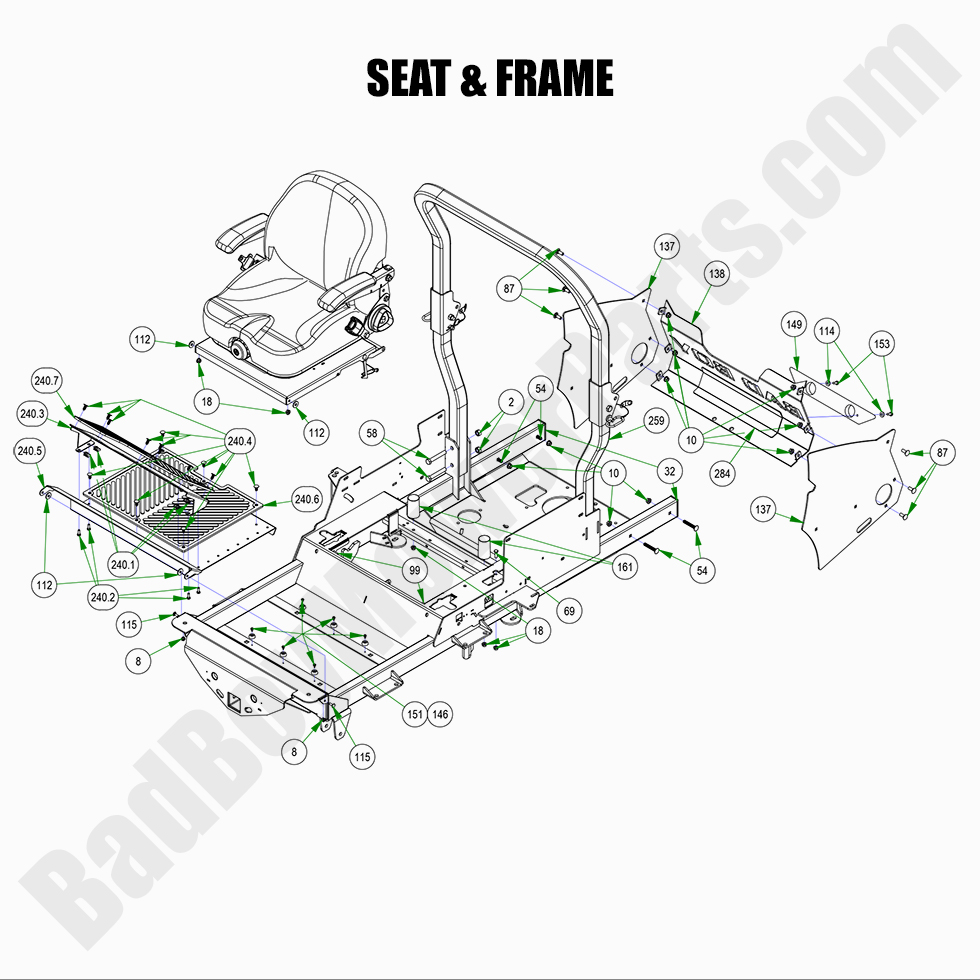 2022 Rogue Seat  & Frame